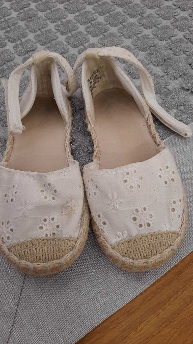 Sandały dziewczęce espadryle 25 białe H&M