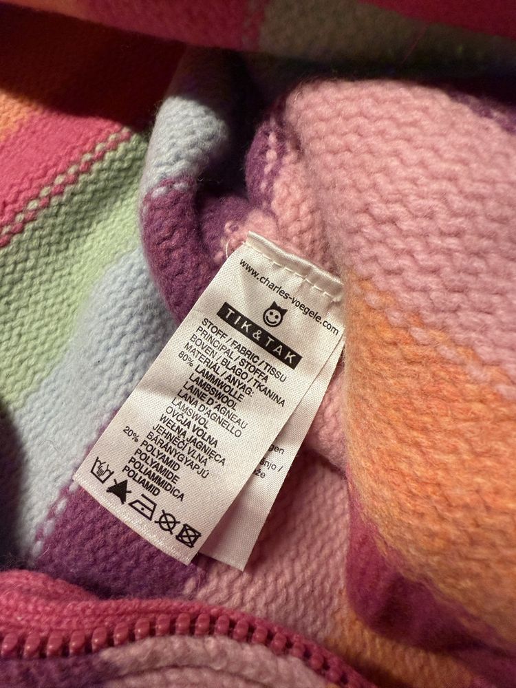 Sweter dziewczynka 80% wełna jagnięca owcza sweterek ciepły 98