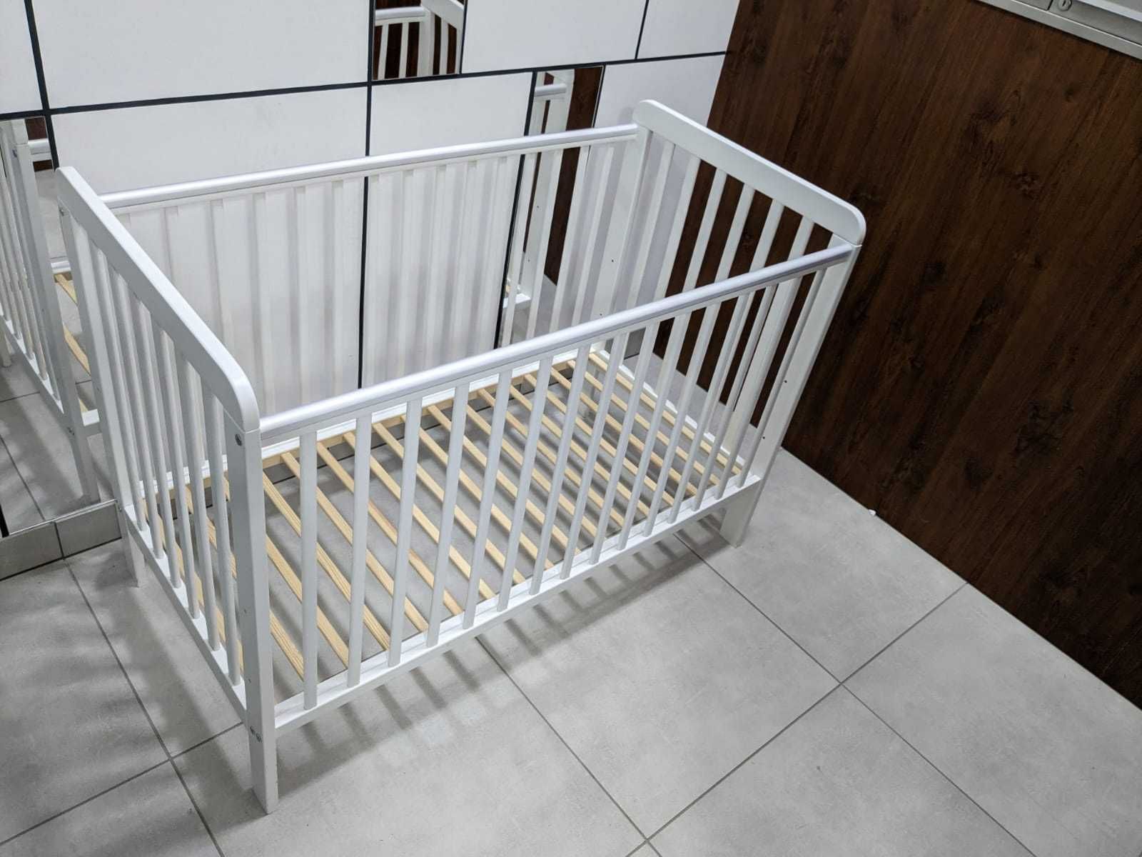 Łóżeczko dziecięce BIAŁE DREWNIANE Classic Cot 120x60 WOODIES