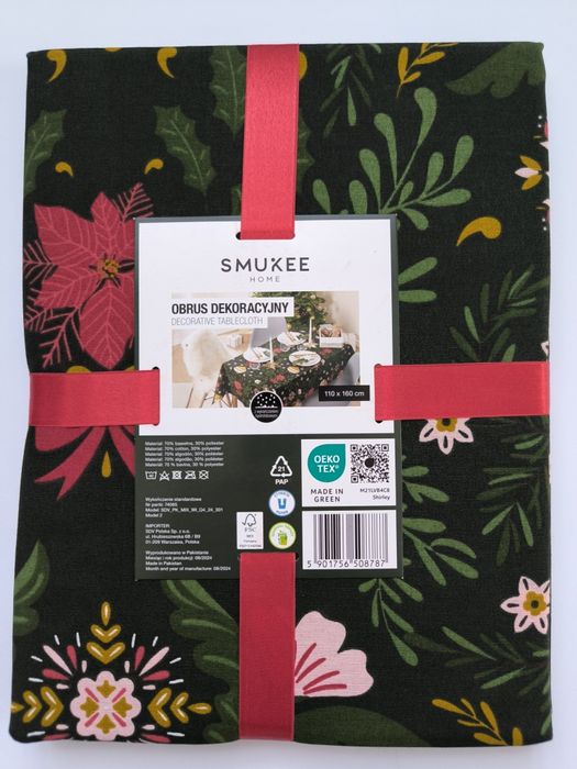 Obrus dekoracjny świąteczny Smukee 110x160
