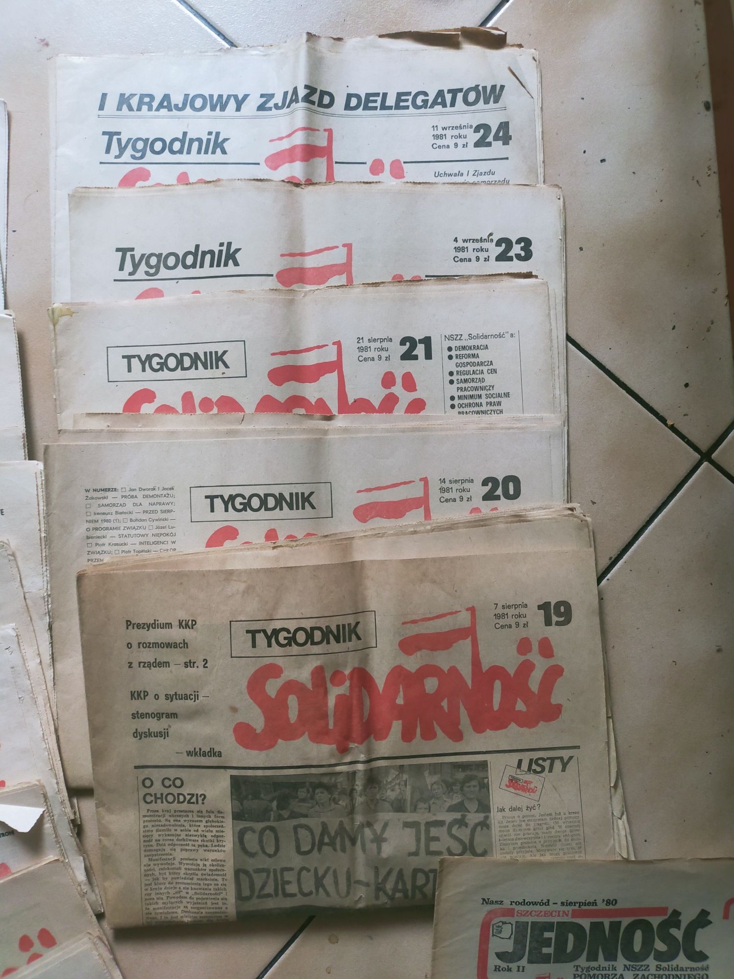 Stare gazety Solidarność 1981