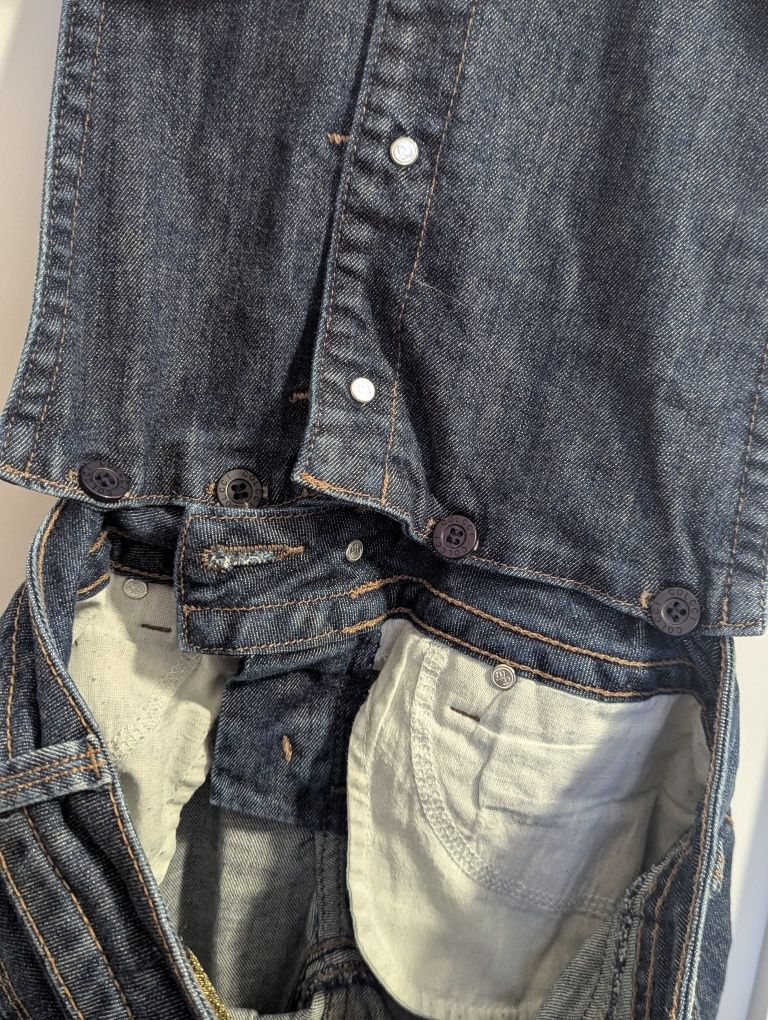 Jeansowe spodnie na szelkach Colcci r. 36