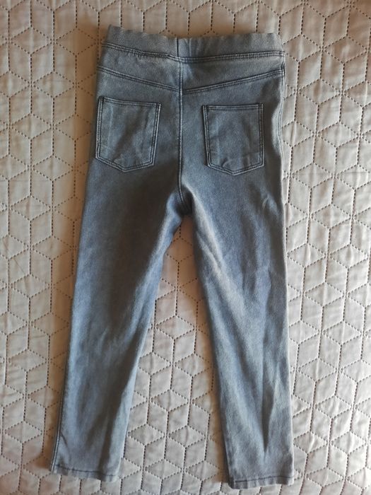 Spodnie jegginsy szare Zara 110 cm