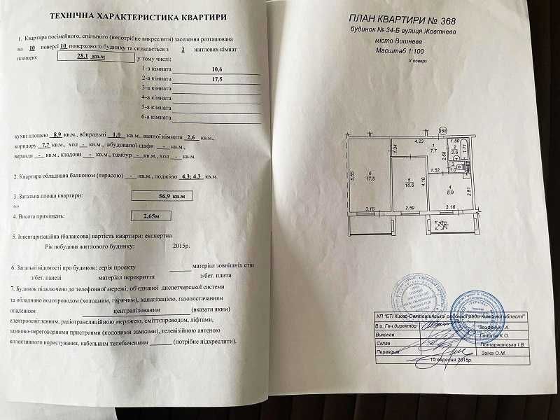 Без % Продаж 2к квартири Вишневе Теремки Республіка 15хвилин