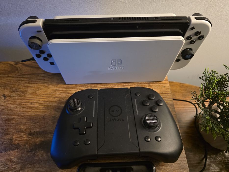 Nintendo Switch OLED com acessórios