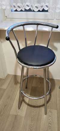 OKAZJA Piękne obrotowe krzesła barowe Hokery Chrom Czarne