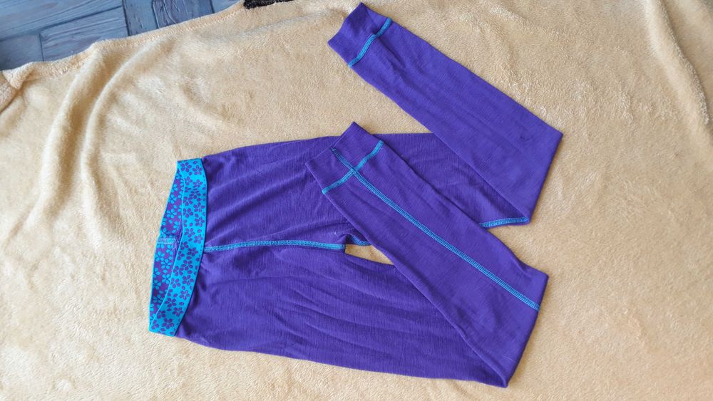 Spodenki termiczne Cubus r 134 140 wełna merino 100% spodnie leginsy w