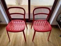 Cadeiras de metal vermelhas - IKEA