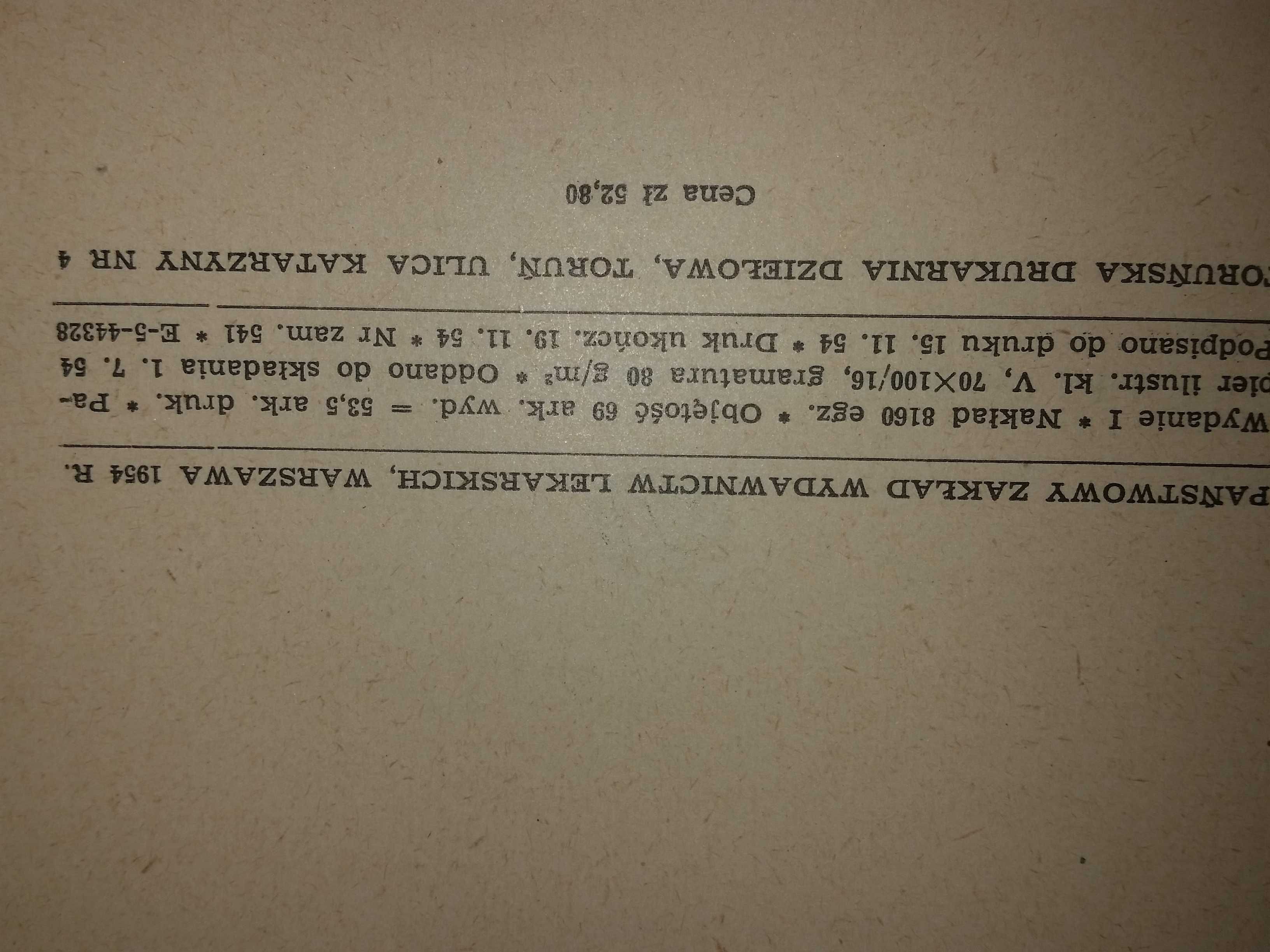 Zarys chirurgii PZWL stara książka medyczna 1954 kolekcjonerzy lekarze