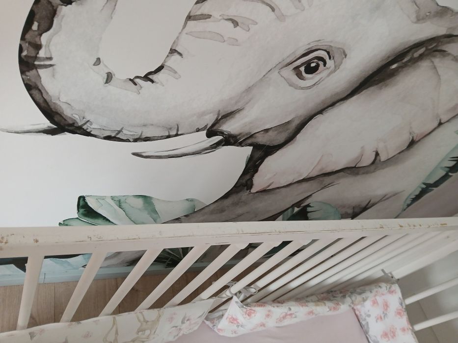 Łóżeczko dziecięce Klupś 120×60 , materac Hilding