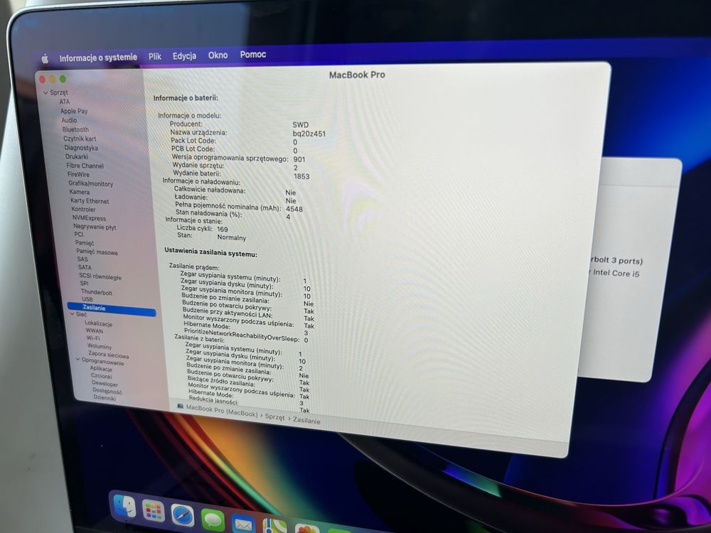 Apple Macbook Pro 13 A2251 i5 10-tej generadcji. Bat.169 cykli