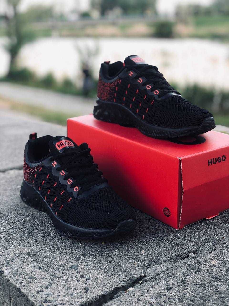 Хит! Кроссовки Hugo Ice lin мужские Практичные Black-Red Кросівки Хуго