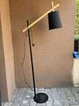 Lampa Vox loft czarna z drewnem