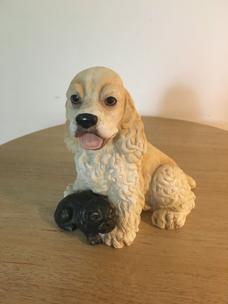 Enesco figurka psa Cocker Spaniel i szczeniak Vintage