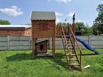 Sprzedam domek dla dzieci + zjeżdżalnia  wys 3m szer 1.24m dł 2.84