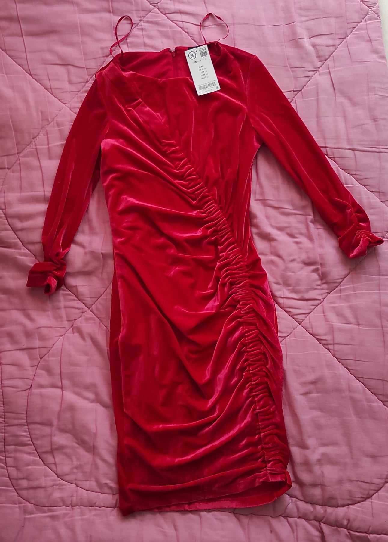 Sukienka welurowa damska firmy Orsay, roz. 36