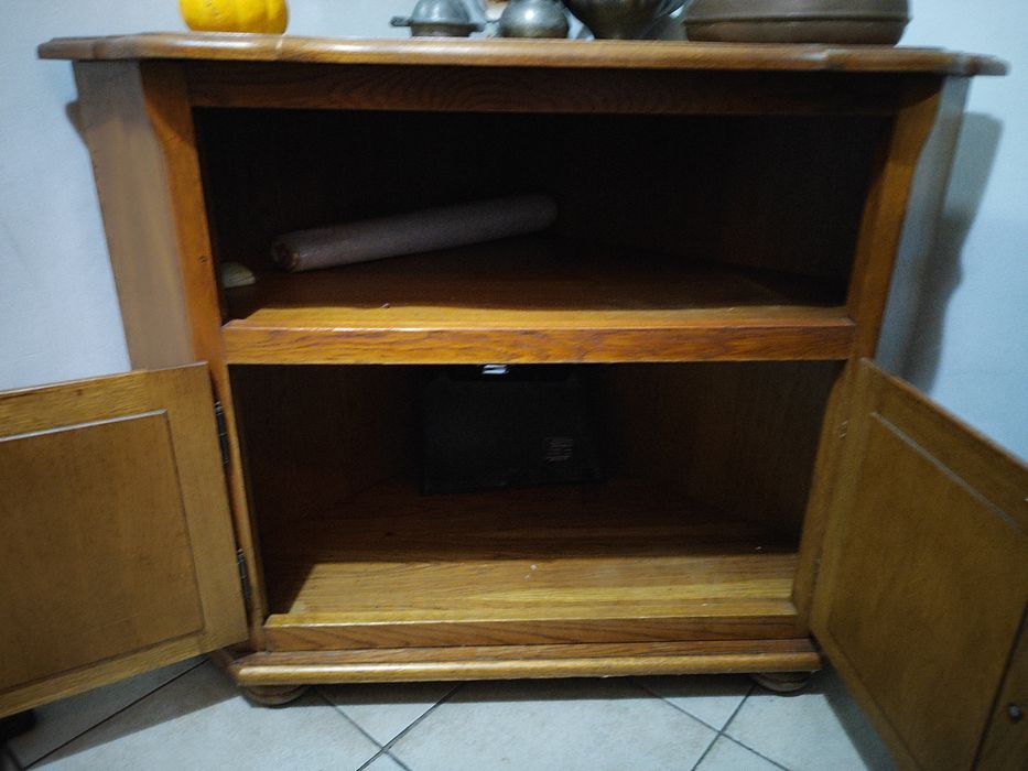 Dębowa Narożna Komoda szafka Masywna  wys 80cm szer 110cm