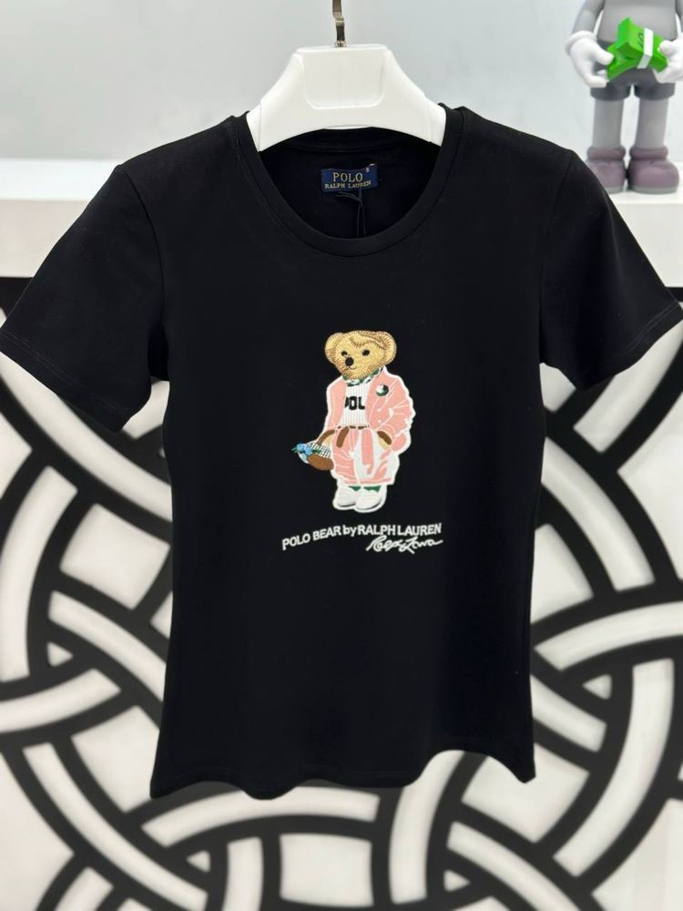 НОВИНКА 2024 женская черная футболка Polo Ralph Lauren размеры: s-xxl