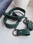 VERDE BOSCO Nowy eco pasek+czarny łańcuszek+zaczepy do obag moon light