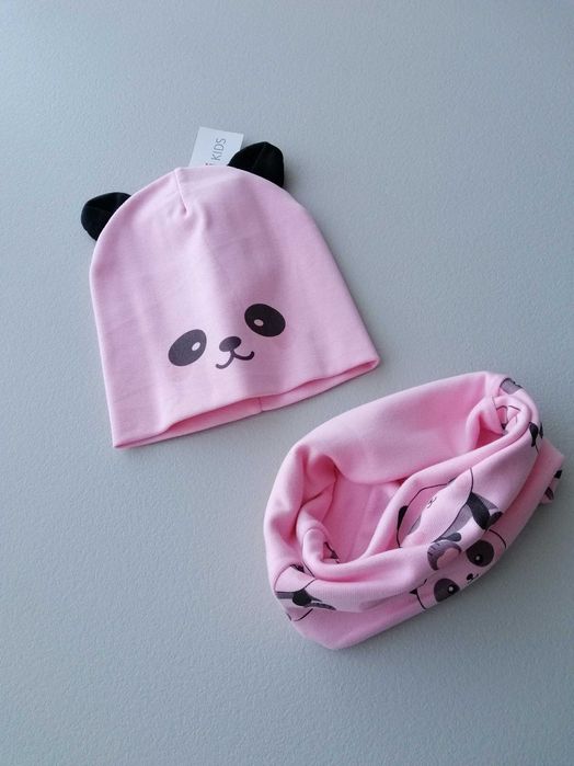 Новий комплект 46/48, 1-2 роки, шапочка з вушками, снуд.