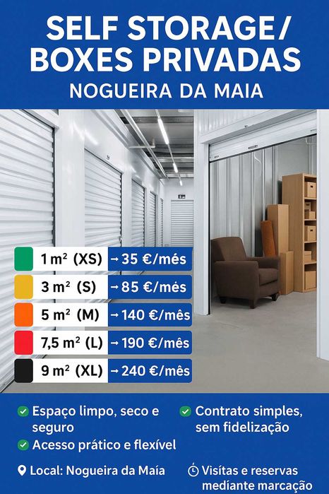 Armazém / Box Privada para Alugar – Maia