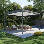 Pergola Aluminiowa Ręczna, Gerda, Antracyt, Biała Wolnostojąca, Dębica