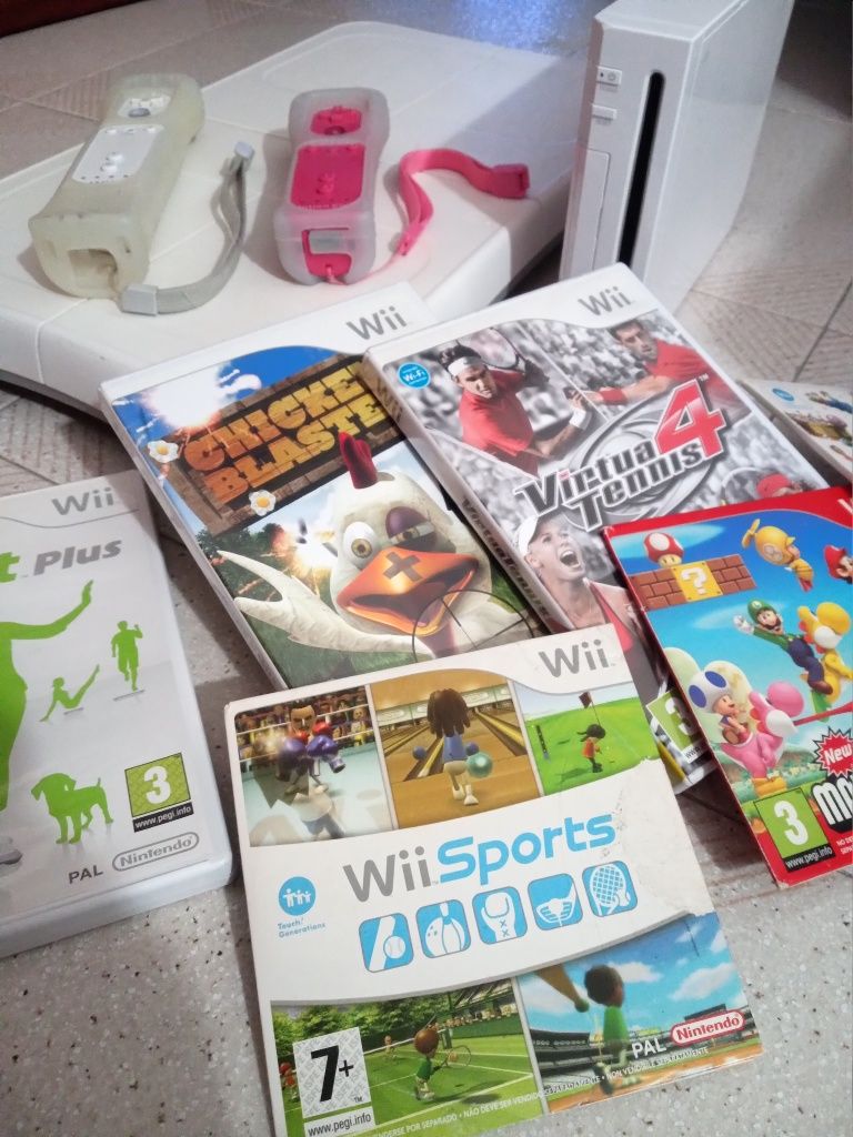 Wii +jogos+balança wii fit