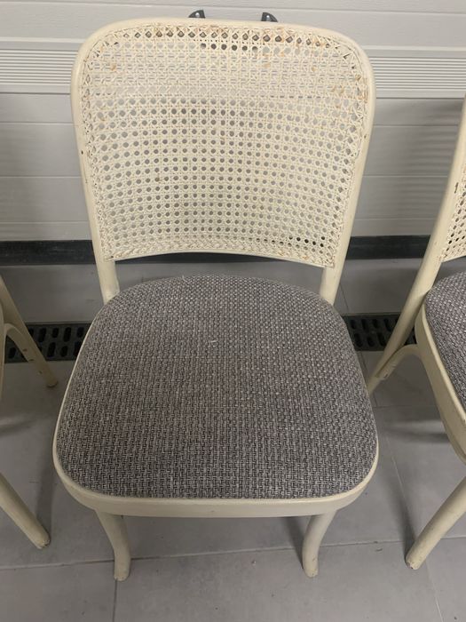 Krzesła tapicerowane + rattan, typ JAR, Jasienica