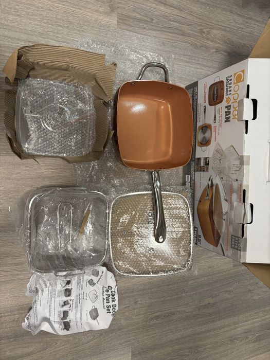 Квадратна сковорідка, пароварка, фритюрниця 5в1