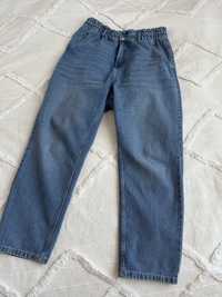 Spodnie jeansowe krój paperbag wysoki stan z gumka