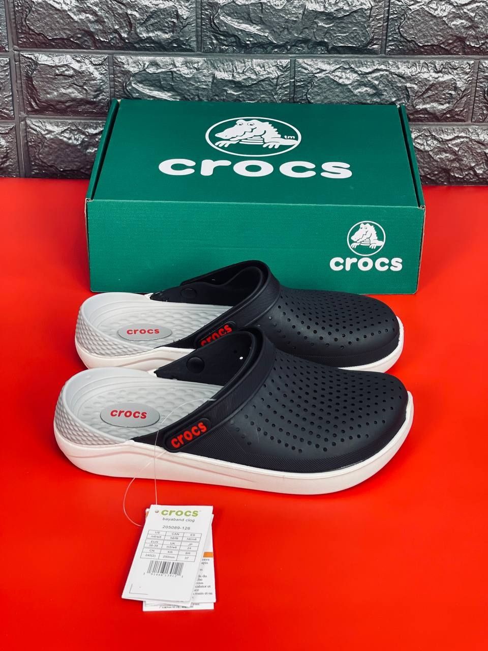 Мужские Шлепанцы Crocs Черные Шлепанцы Кроксы