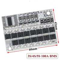 BMS 3s/4s/5s 100A 3.2V контроллер заряда Lifepo4