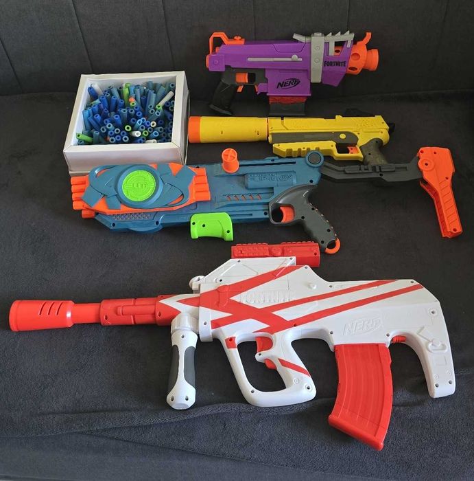 NERF Fortnite Kolekcja 4 strzelby i karabiny + strzałki  80% taniej