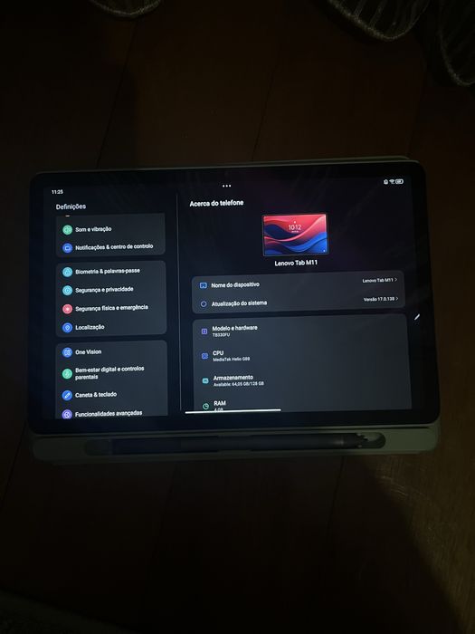 Tablet lenovo M11 c/ capa e caneta