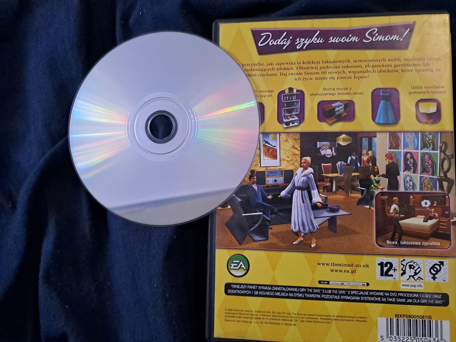 Stara gra The Sims 2 szyk i elegancja akcesoria dodatek do gry