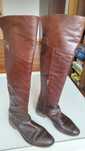 Botas em pele Castanho