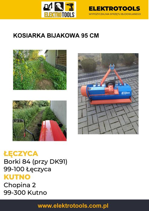 Kosiarka bijakowa mulczer wynajem/usługi