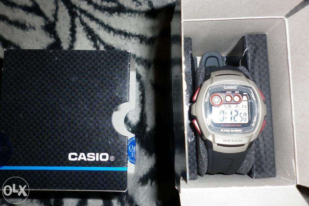 CASIO W-210 Zegarek Na Rękę Męski, Czarno-Srebrny