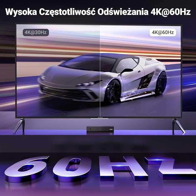 UGREEN HDMI 2.0 Przełącznik 4K 60Hz Rozdzielacz HDMI 3 w 1