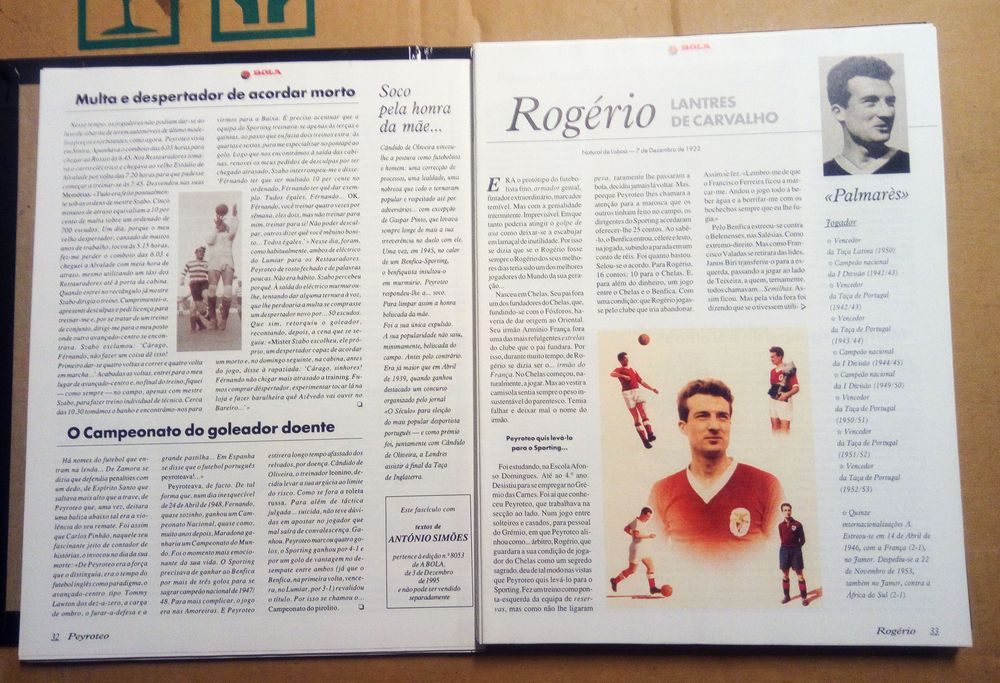 Fascículos "100 figuras do futebol português"