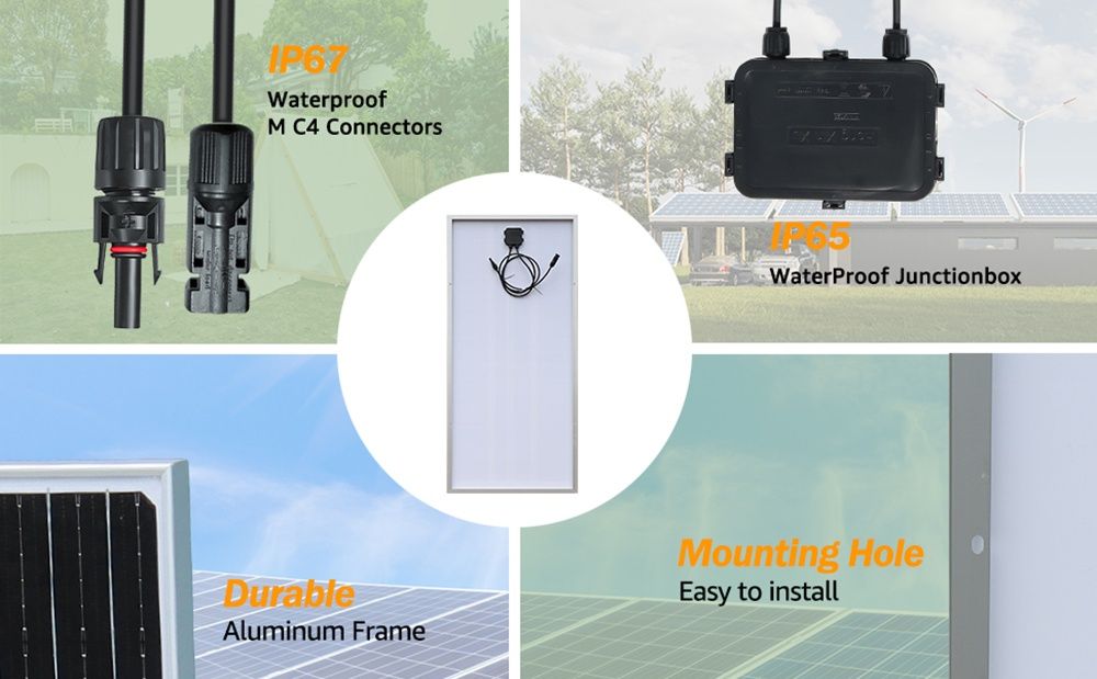 Монокристалічна сонячна панель 200 Вт