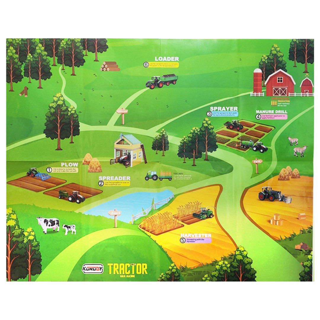 farma traktor zwierzęta osada zestaw rolniczy dla dzieci narzędzia