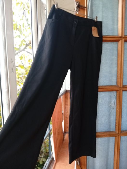 Брюки палаццо  черные теплые Турция