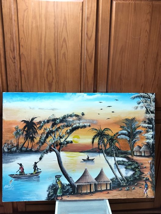 Tela paisagem africana