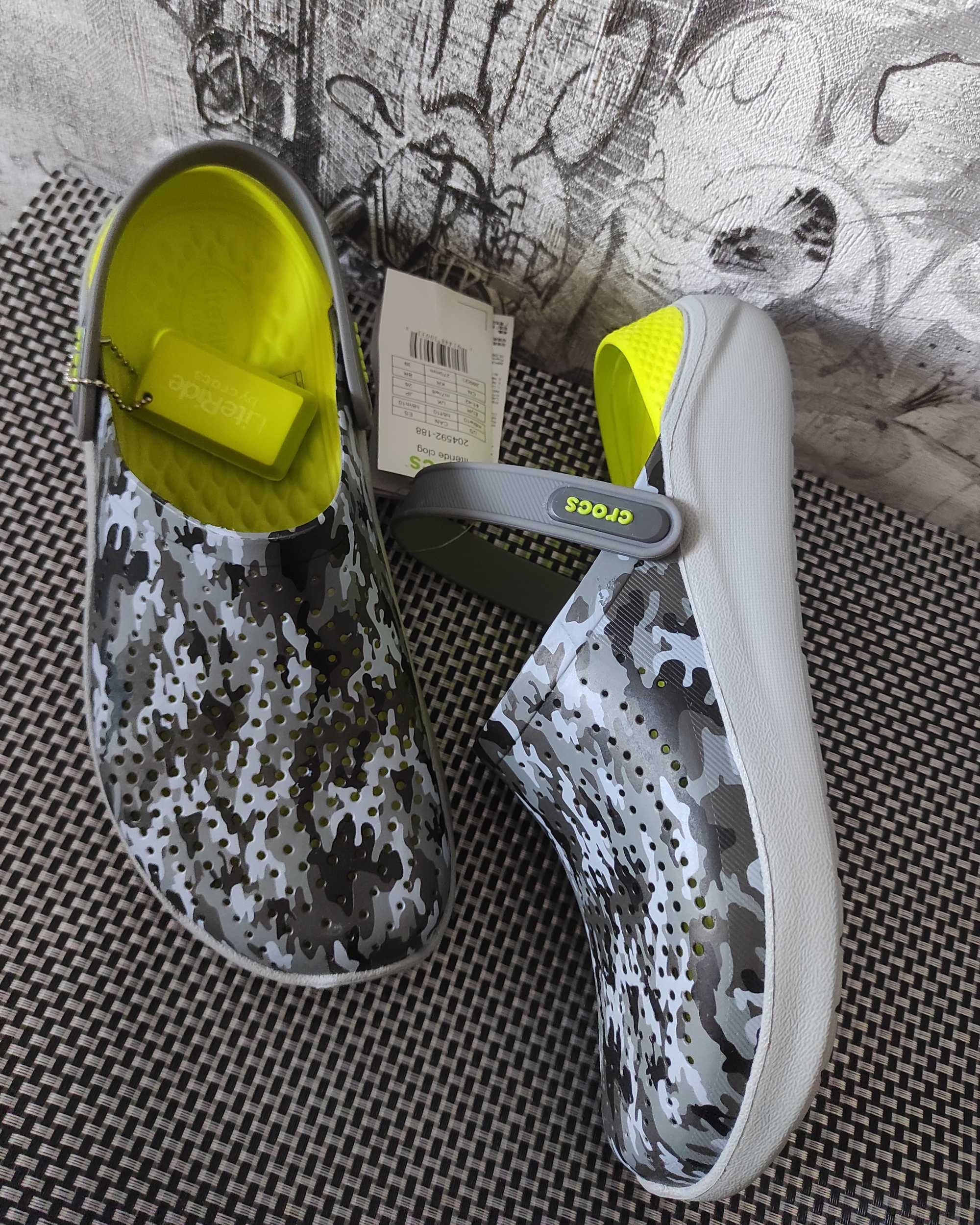 Crocs LiteRide крокси лайтрайд сабо 41,42,43,44 камуфляж