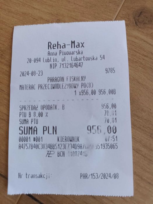 Materac przeciwodleżynowy Systam