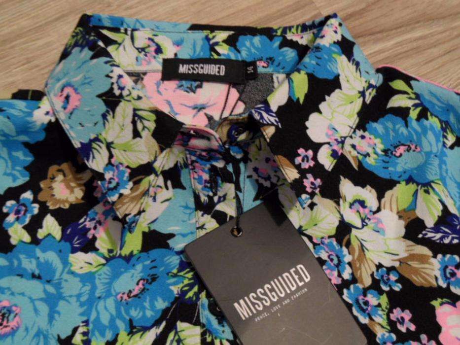 Missguided crop top bluzka floral print Nowa XL hit blogerek