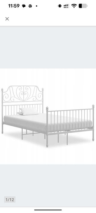 Sprzedam metalowe łóżko ikea