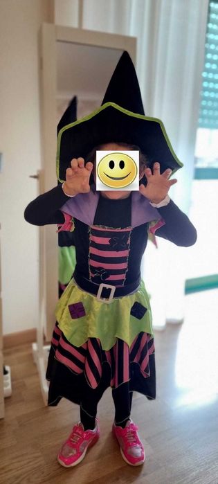 Vestido/Disfarce Halloween - Bruxa 110/120 cm