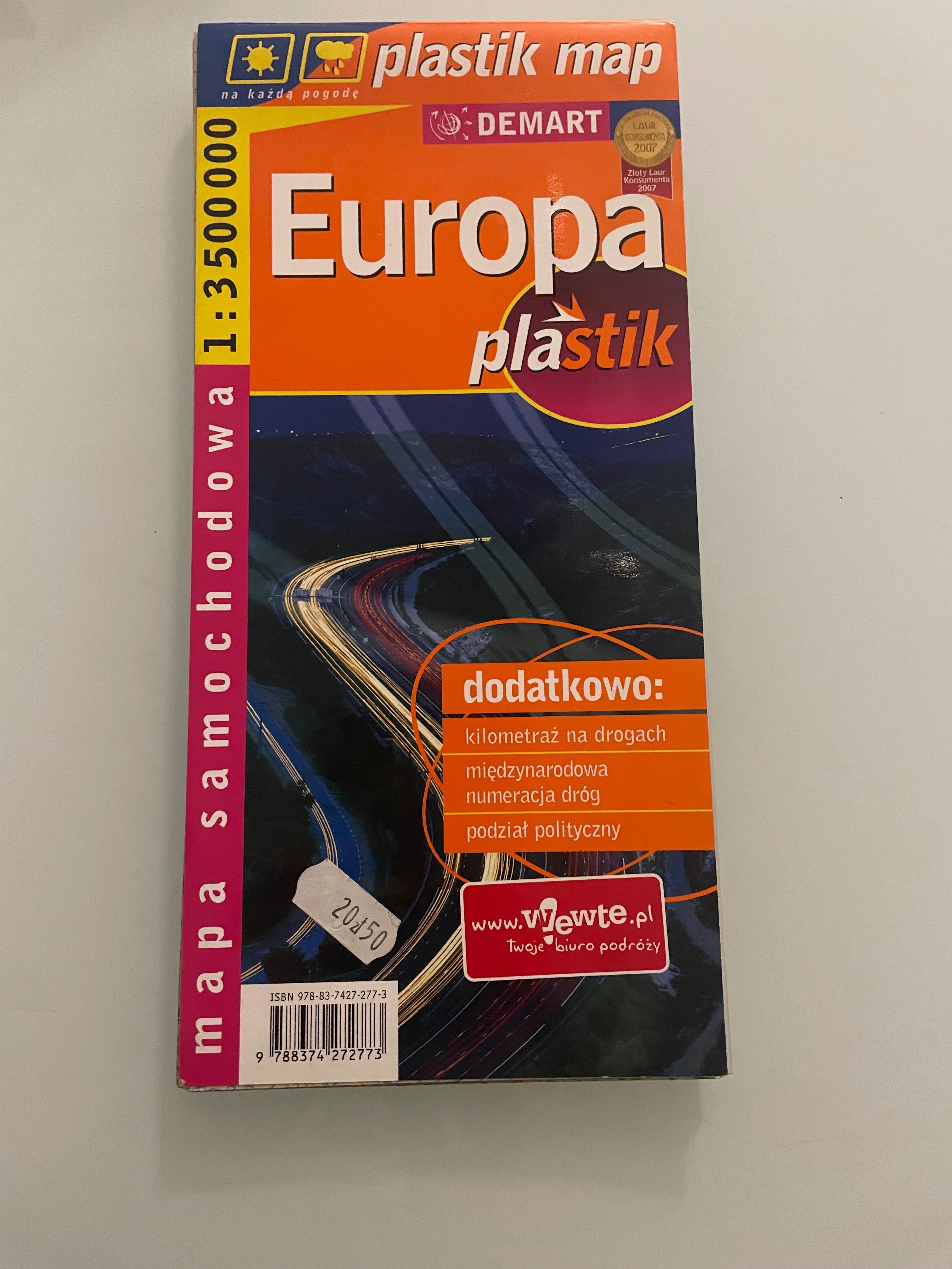 Mapa Europy plastik map